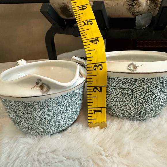 Vintage Creamer and Sugar Dish - 6276 Thistledown Maddock England - Picture 4 of 11